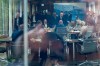 Leaders attend a working session pictured through a window glass, during the G7 leaders summit, at Bavaria's Schloss Elmau castle, in Kruen, near Garmisch-Partenkirchen, Tuesday, June 28, 2022 on the last day of the G7 Summit. (Brendan Smialowski/Pool Photo via AP)