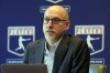 IFILE - Major League Baseball Players Association Senior Director, Collective Bargaining & Legal,, Bruce Meyer answers a question at a press conference in their offices in New York, on March 11, 2022. Meyer was promoted to deputy executive director of the Major League Baseball Players Association on Wednesday, July 6, 2022, after leading the union’s negotiations during a 99-day lockout that ended in March. (AP Photo/Richard Drew, File)