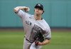 New York Yankees starting pitcher Gerrit Cole delivers during the first inning of the team's baseball game against the Boston Red Sox at Fenway Park, Thursday, July 7, 2022, in Boston. (AP Photo/Mary Schwalm)