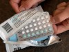 FILE - A one-month dosage of hormonal birth control pills is displayed in Sacramento, Calif., Aug. 26, 2016. A drug company is seeking U.S. approval for the first-ever birth control pill that women could buy without a prescription. The request from a French drugmaker sets up a high-stakes decision for the Food and Drug Administration amid the political fallout from the Supreme Court's recent decision overturning Roe v. Wade. (AP Photo/Rich Pedroncelli, File)