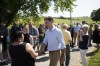 Prime Minister Justin Trudeau greets locals after making an announcement at Fraser Valley Farm in Hardwood Lands, N.S. on Thursday, July 21, 2022. THE CANADIAN PRESS/Darren Calabrese