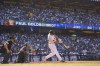 National League's Paul Goldschmidt, of the St. Louis Cardinals, connects for a solo home run off American League pitcher Shane McClanahan, of the Tampa Bay Rays, during the first inning of the MLB All-Star baseball game, Tuesday, July 19, 2022, in Los Angeles. (AP Photo/Mark J. Terrill)