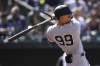 New York Yankees' Aaron Judge breaks his bat on a single during the seventh inning of a baseball game against the Baltimore Orioles, Sunday, July 24, 2022, in Baltimore. (AP Photo/Nick Wass)