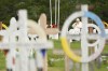 Pope Francis prays at a gravesite at the Ermineskin Cree Nation Cemetery in Maskwacis, Alta., during his papal visit across Canada on Monday, July 25, 2022. THE CANADIAN PRESS/Nathan Denette