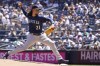 Seattle Mariners starting pitcher Luis Castillo delivers against the New York Yankees in the first inning of a baseball game, Wednesday, Aug. 3, 2022, in New York. (AP Photo/Mary Altaffer)