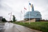 The two Ukrainian refugees were attacked on this stretch of Israel Asper Way on Canada Day. (Mike Sudoma / Winnipeg Free Press files)