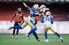 THE CANADIAN PRESS/Darryl Dyck
Winnipeg Blue Bombers’ Donald Rutledge Jr. (38) intercepts a pas intended for B.C. Lions’ during their game in Vancouver, on Saturday.