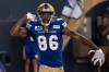 ETHAN CAIRNS / WINNIPEG FREE PRESS
Carlton Agudosi scored two touchdowns in his Winnipeg Blue Bombers debut Friday against the Calgary Stampeders.
