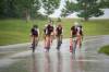 ETHAN CAIRNS / WINNIPEG FREE PRESS
Megan Van Heyst, Addison Champagne, Assistant Coach, Turk Dingwall, Natalie Fournier, and Patrick Desjardins bike along the road to East Beach during triathlon practice at Birds Hill Park.