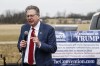 FILE - Matt DePerno, Republican candidate for Michigan Attorney General, speaks outside before a rally at the Michigan Stars Sports Center in Washington Township, Mich., Saturday, April 2, 2022. Published reports say the Michigan Attorney General’s office is asking that a special prosecutor investigate whether DePerno, the Republican candidate for state attorney general, and others should be charged in connection with an effort to gain access to voting machines after the 2020 election. (Junfu Han/Detroit Free Press via AP, File)