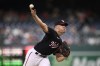 Washington Nationals starting pitcher Cade Cavalli throws during the first inning of a baseball game against the Cincinnati Reds, Friday, Aug. 26, 2022, in Washington. Cavalli is making his MLB debut. (AP Photo/Nick Wass)