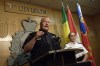 Regina police Chief Evan Bray, left, speaks while RCMP Assistant Commissioner Rhonda Blackmore, right, looks on during a press conference at RCMP 