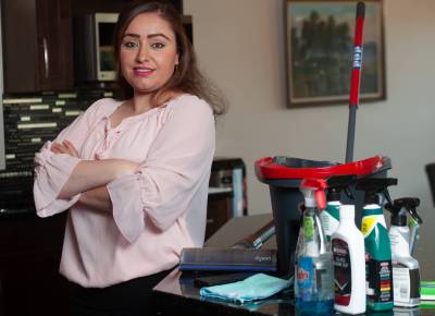 ETHAN CAIRNS / WINNIPEG FREE PRESS
                                Nafiya Naso says the non-profit Healing Cleaning Co. was started to help Yazidi refugees by adapting employment to fit their needs.