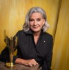 Lisa LaFlamme poses with her Canadian Screen Award for Best News Anchor, National in Toronto, August 17, 2022. THE CANADIAN PRESS/HO-Canadian Screen Awards/George Pimentel *MANDATORY CREDIT*