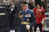 Britain's King Charles III walks behind the coffin during the procession for Queen Elizabeth II, in London, Wednesday, Sept. 14, 2022. The Queen will lie in state in Westminster Hall for four full days before her funeral on Monday Sept. 19. (Kate Green/Pool Photo via AP)