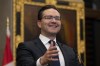 Conservative Leader Pierre Poilievre smiles as a reporter asks him questions during his opening remarks in the Foyer of the House of Commons in Ottawa Tuesday, Sept. 13, 2022. Poilievre's success in Quebec during the recent federal Conservative leadership race is a good sign for the Conservative Party of Quebec, political analysts and provincial Conservatives say. THE CANADIAN PRESS/Adrian Wyld