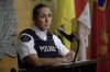 Saskatchewan RCMP Commanding Officer Rhonda Blackmore speaks during a press conference at RCMP 