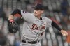 Detroit Tigers starting pitcher Joey Wentz throws to a Baltimore Orioles batter during the first inning of a baseball game Tuesday, Sept. 20, 2022, in Baltimore. (AP Photo/Jess Rapfogel)