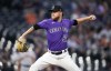 Colorado Rockies starting pitcher Kyle Freeland works against the San Francisco Giants during the first inning of a baseball game Tuesday, Sept. 20, 2022, in Denver. (AP Photo/David Zalubowski)