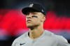 New York Yankees centre fielder Aaron Judge (99) runs back to the dugout against the Toronto Blue Jays following first inning American League MLB baseball action in Toronto on Tuesday, September 27, 2022. With the American League East title in the bag, Yankees manager Aaron Boone has more flexibility to tinker with his lineup and get players rested ahead of the post-season.THE CANADIAN PRESS/Nathan Denette