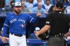 Toronto Blue Jays interim manager John Schneider, left, argues with home plate umpire Shane Livensparger after being ejected from the game during eighth inning American League baseball action against the Los Angeles Angels in Toronto on Saturday, August 27, 2022. Three months into the job as interim manager of the Toronto Blue Jays and Schneider appears to have settled into the job quite nicely. THE CANADIAN PRESS/Jon Blacker