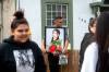 Mike Sudoma/Winnipeg Free Press
                                Father, Kirby Gerard leans against a fence while holding a photo of his daughter, Mackaylah Gerard-Roussin who was the victim of a homicide this past Saturday in Steinbach, MB Sept 2, 2022