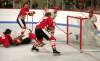 Gary Bergman clears a loose puck with Boris Mikhailov and Valery Kharlamov in close pursuit as Brad Park falls on top of goaltender Tony Esposito during Game Three of the Summit Series in Winnipeg on Sept. 6, 1972. (Hockey Hall of Fame)