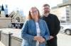 RUTH BONNEVILLE / WINNIPEG FREE PRESS
                                Campbell and her successor at Holy Trinity, Andrew Rampton, are on a mission to green up the area along Graham from the old Bay building to Main Street.