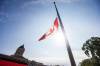 MIKAELA MACKENZIE / WINNIPEG FREE PRESS
                                The flags fly at half mast outside of the Manitoba Legislative Building in Winnipeg.