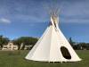 A teepee was erected at Canadian Mennonite University as a way to honour the land and acknowledge the presence of Indigenous students at the school.