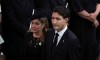 Canada's Prime Minister Justin Trudeau and his wife Sophie attend the funeral of Queen Elizabeth II, at the Westminster Abbey, in London Monday, Sept. 19, 2022. (Phil Noble/Pool Photo via AP)