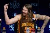 San Diego Padres pitcher Mike Clevinger speaks during a news conference Monday, Oct. 10, 2022, in Los Angeles for the National League division series against the Los Angeles Dodgers. (AP Photo/Mark J. Terrill)