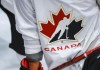 A Hockey Canada logo is shown on the jersey of a player with Canada’s National Junior Team during a training camp practice in Calgary, Tuesday, Aug. 2, 2022.THE CANADIAN PRESS/Jeff McIntosh