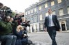 Jeremy Hunt leaves 10 Downing Street in London after he was appointed Chancellor of the Exchequer following the resignation of Kwasi Kwarteng, Friday Oct. 14, 2022. Chancellor of the Exchequer Kwasi Kwarteng said he has accepted Prime Minister Liz Truss' request he 