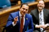 Manitoba opposition NDP leader Wab Kinew speaks during question period at the Manitoba Legislature in Winnipeg, Wednesday, May 6, 2020.  THE CANADIAN PRESS/John Woods