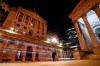 Traffic outside the Bank of England, in the financial district in the City of London, Monday, Oct. 17, 2022. The U.K.'s new Treasury chief ripped up the government's economic plan on Monday, dramatically reversing most of the tax cuts and spending plans that new Prime Minister Liz Truss announced less than a month ago. (AP Photo/Alberto Pezzali)