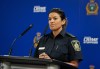 Winnipeg Police Service Public Information Officer Const. Dani McKinnon speaks to the media on Thursday, Sept, 2, 2021, at the Public Information Office in Winnipeg. THE CANADIAN PRESS/David Lipnowski