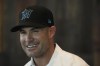 Skip Schumaker speaks to journalists at a press conference to present him as the Miami Marlins baseball team's new manager, Thursday, Nov. 3, 2022, in Miami. (AP Photo/Rebecca Blackwell)