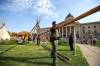 MIKE DEAL / WINNIPEG FREE PRESS
                                Officers remove a teepee from the grounds.