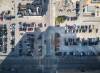 An aerial view of some of the many downtown surface parking lots. (David Lipnowski / Winnipeg Free Press)