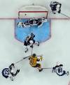 (AP Photo/John Locher)
                                Vegas Golden Knights centre William Karlsson (71) scores on Winnipeg Jets goaltender David Rittich (33) during the first period Thursday in Las Vegas.