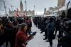 Police move in to clear downtown Ottawa near Parliament hill of protesters after weeks of demonstrations on Saturday, Feb. 19, 2022. The much-anticipated public inquiry into the federal government’s unprecedented use of the Emergencies Act during “Freedom Convoy” protests last winter begins Thursday.THE CANADIAN PRESS/Cole Burston