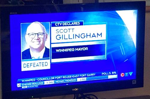 SUPPLIED
                                Shortly before 9 p.m. — less than an hour after polls closed — CTV Winnipeg declared Glen Murray the winner on its live TV coverage and on its website.