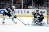 (AP Photo/Mark J. Terrill)
                                Winnipeg Jets centre Adam Lowry, left, scores on Los Angeles Kings goaltender Jonathan Quick during the first period Thursday in Los Angeles.