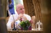 FIFA President Gianni Infantino waits ahead of a working lunch at the G20 Summit in Nusa Dua, Bali, Indonesia Tuesday, Nov. 15, 2022. (Leon Neal/Pool Photo via AP)