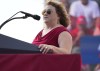 Wisconsin state Rep. Janel Brandtjen speaks as former President Donald Trump holds a campaign rally for Republican gubernatorial candidate Tim Michels at the Waukesha County Fairgrounds in Waukesha, Wis., on Aug. 5, 2022. (Mike De Sisti/Milwaukee Journal-Sentinel via AP)