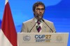 Steven Guilbeault, minister of the environment and climate change of Canada, speaks at the COP27 UN Climate Summit, Tuesday, Nov. 15, 2022, in Sharm el-Sheikh, Egypt. THE CANADIAN PRESS/AP-Peter Dejong