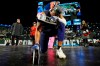 Toronto Argonauts linebacker Henoc Muamba celebrates after being named the Grey Cup's Most Valuable Player and Most Valuable Canadian after defeating the Winnipeg Blue Bombers in the 109th Grey Cup at Mosaic Stadium in Regina, Sunday, Nov. 20, 2022. THE CANADIAN PRESS/Jonathan Hayward