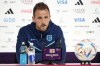 England forward Harry Kane speaks to the media during a press conference at the Qatar National Convention Center on the eve of the group B World Cup soccer match between England and Iran, in Doha, Qatar, Sunday, Nov. 20, 2022. (AP Photo/Abbie Parr)