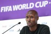 Canada captain Atiba Hutchinson speaks to the media during a press conference ahead of their first match against Belgium at the World Cup in Doha, Qatar, Tuesday, Nov. 22, 2022. THE CANADIAN PRESS/Nathan Denette